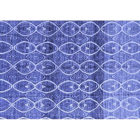 Ahgly Company Indoor Rectangle Abstract Blue Modern Area Rugs, 5' x 8'