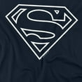 thumbnail image 2 of Superman T-Shirt Navy White Shield Unisex Graphic Tee For Men & Women, 2 of 7