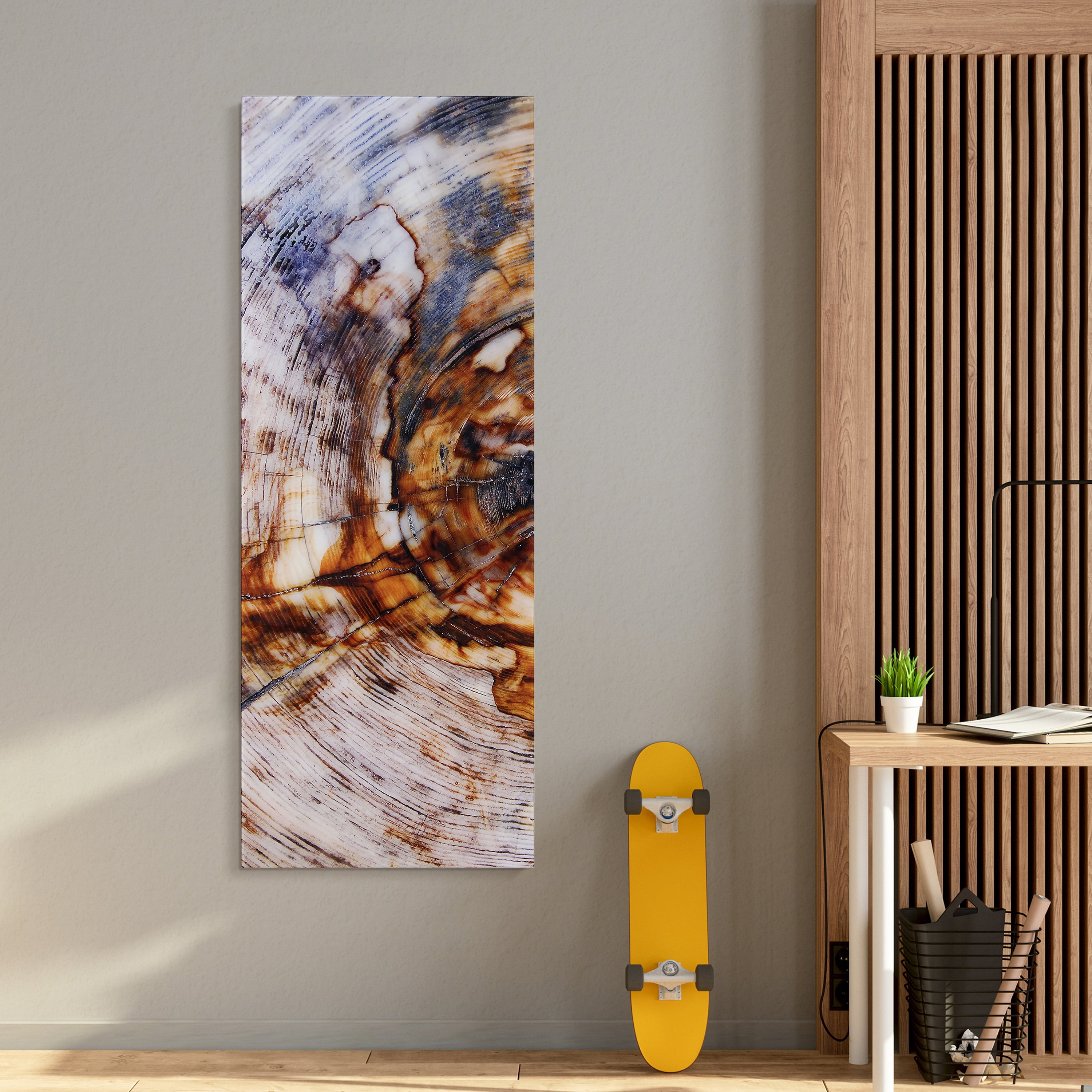 Direct Impact A Frameless Free Floating 63.00" x 24.00" Painting Art Prints, by Empire Art