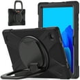 thumbnail image 2 of XYX Case for Samsung Galaxy Tab A7 10.4 inch SM-T500/SM-T505, 360 Degree Rotating Hand Grip Shockproof Cover with Shoulder Strap, Black, 2 of 7
