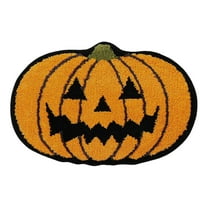 Halloween Pumpkin Rugs Pumpkin Shaped Floor Mat Machines Washable Orange Mat Halloween Decorative For Living Bedroom Kitchen Decoration Bath