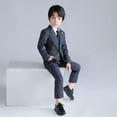 thumbnail image 4 of LOLANTA Kids Boys Plaid Suit Fashion Blazer Pants Set 2 PCs Formal Wear Outfit for Wedding, 4 of 5