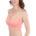 thumbnail image 3 of ToBeInStyle Women's Lightly Padded Lace Bralettes - AshCoral - L, 3 of 5