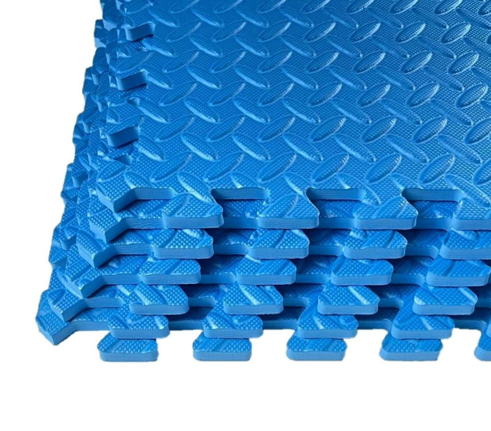 Puzzle Exercise Mat with EVA Foam Interlocking Tiles for Exercise, Gymnastics and Home Gym Protective Flooring- Pack of 6, 24 x 24 x 3/8 Inches