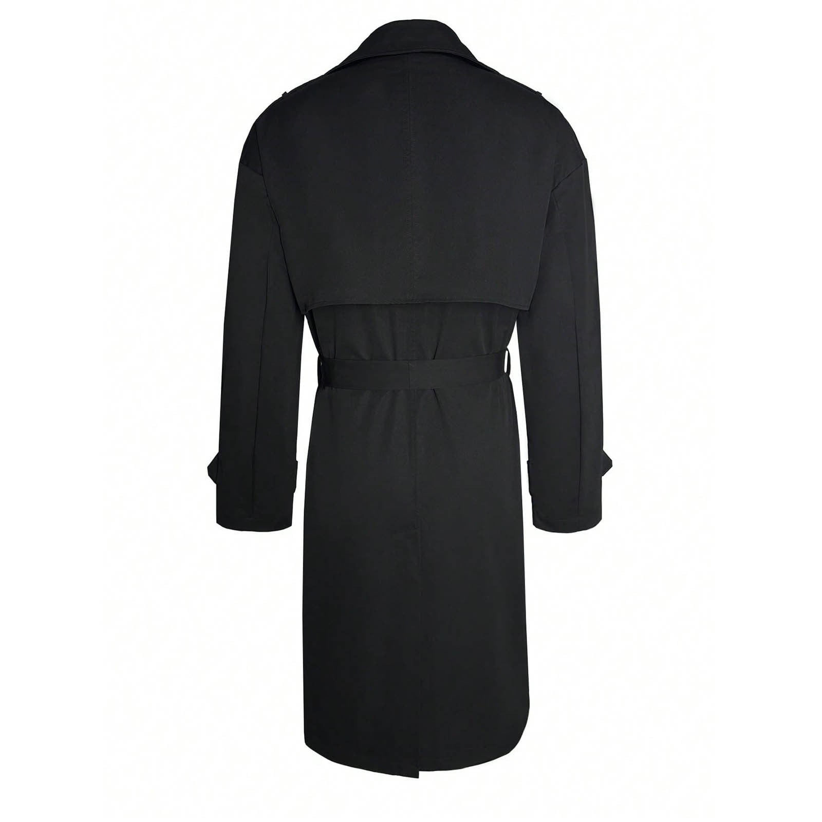 Levmjia Men's Double-Breasted Trench Coat Nylon Spandex Jacket