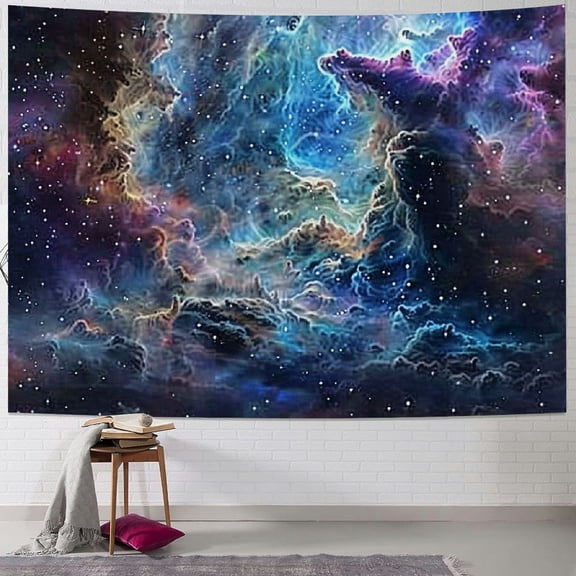 PRATYUS Nebula Tapestry Wall Hanging Colorful Galaxy Tapestry Mysterious Cosmic Universe Psychedelic Room Decor Posters Outer Space Tapestries for Living Bedroom Painting