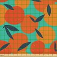 thumbnail image 2 of Ambesonne Orange Fabric by the Yard Upholstery, Geometric Citrus Fruits Art, 10 Yards, Vermilion Dark Seafoam, 2 of 5