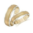 thumbnail image 2 of Pompeii3 Gold Matching His Hers Two Tone Wedding Band Ring Set, 2 of 5