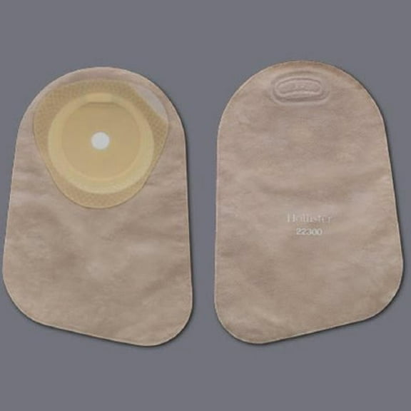 Hollister Premier Colostomy Pouch One-Piece System, 9 Inch Length, 5/8 to 2-1/8 Stoma Closed End Trim to Fit, Beige, 30 Count