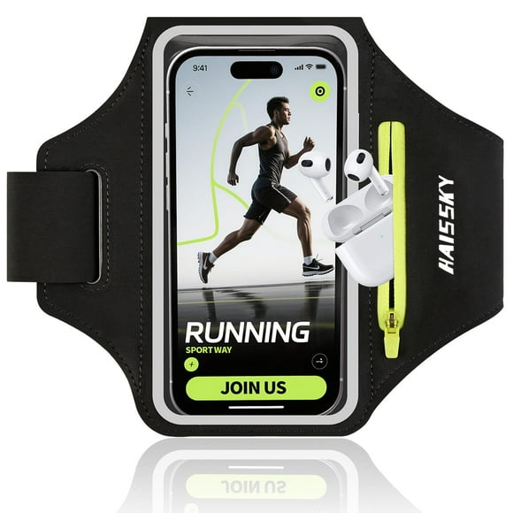 Soporte para teléfono Armband Kebrela Running de 6.9 pulgadas con funda para auriculares