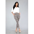 thumbnail image 2 of High Waist Sculpting Treggings With Front Pockets - Khaki, White, Black Plaid, 2 of 9