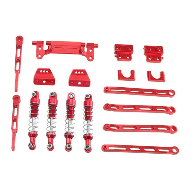 MERIGLARE Metal Shock Absorber Mount DIY Replacement Parts for MN82Pro LC79 1:12 Scale red