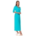 thumbnail image 2 of SR Women's Casual Wrap Floor Length Maxi Dress, Large, Mint, 2 of 5