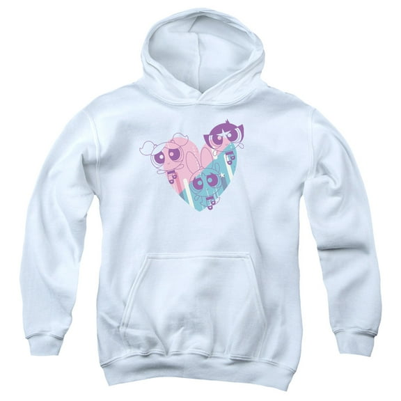Powerpuff Girls - Powerpuff Heart - Youth Hooded Sweatshirt - Small