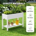 thumbnail image 2 of Bifanuo Raised Garden Bed with Wheels - Outdoor Elevated Planter with Weatherproof Resin, Effective Drainage for Backyard, Patio and Balcony, White, 2 of 6