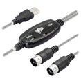 thumbnail image 1 of Usb Midi Cable Adapter, Usb Type A Male To Midi Din 5 Pin In-out Cable Interface With Led Indicator, 1 of 5