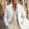 thumbnail image 6 of Mens Blazer Jacket One Button Casual Suit Jackets Slim Fit Stretch Sport Coat for Party Wedding & Business, 6 of 7