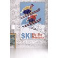 thumbnail image 3 of Big Sky Montana, Vintage Skiers (36x54 Giclee Gallery Art Print, Vivid Textured Wall Decor), 3 of 3