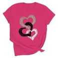 thumbnail image 4 of Goodtrade8 Valentines Shirts Womens Short Sleeve Plus Size Ladies Valentines Day Love Crew Neck Heart Printed Casual Womens T-Shirts, 4 of 7