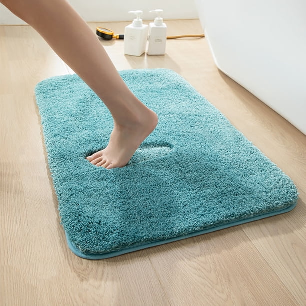 Alfombra de baño esponjosa lavable a máquina, antideslizante, de microfibra ultra absorbente, que protege los dedos de los pies, cómoda y agradable para el baño, la cocina, el pasillo y la sala de