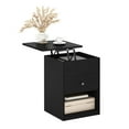 thumbnail image 6 of Furinno JENSEN Night Stand, Lift-Top Nightstand with Drawer, Bedside Table, End Table, Side Table with Storage Shelf, Knob Handle Drawer, for Bedroom, Living Room, Dark Americano, 6 of 10
