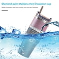 thumbnail image 4 of Taza de aislamiento de paja de 30 oz, termo de agua para coche con pintura de diamante (rosa y azul) Tmvgtek Para Estrenar, 4 of 9
