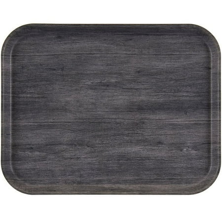 Cambro 1520DC815 Decor Series 15" x 20" Charcoal Gray Fiberglass Camtray - 12/Pack