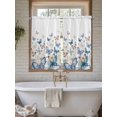 thumbnail image 7 of Tier Curtains 45 Inches Long, Blue Butterfly Farmhouse Window Treatment Curtain Drapes, Spring Pastoral Butterflies Window Half Privacy Curtains for Bedroom Bathroom, 42"x45", 2 Panels, 7 of 7