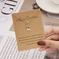 thumbnail image 3 of Creative Dripping Oil Santa Snowman Necklace Wishing Painting Oiled Paper Card Necklace, 3 of 9