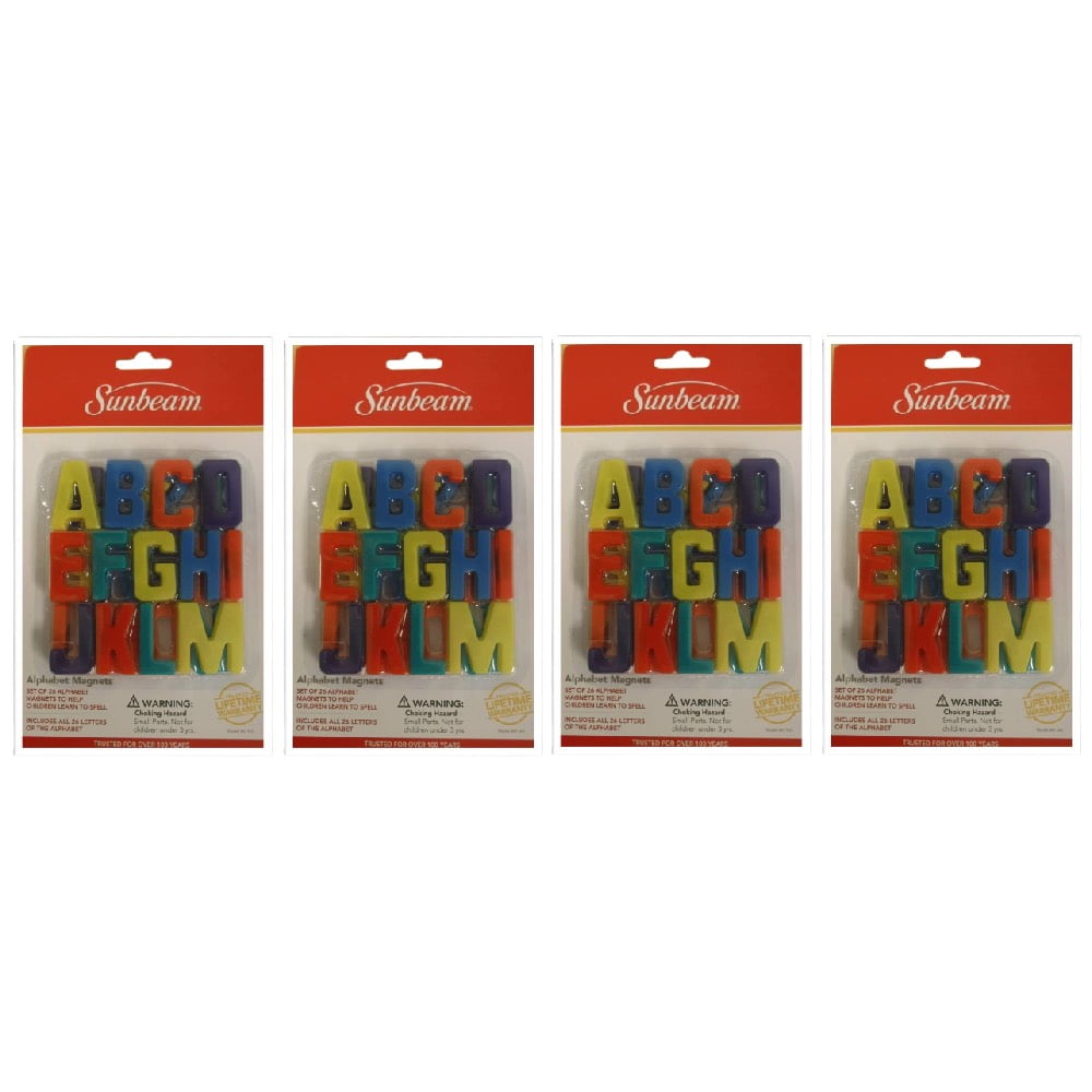 Sunbeam Alphabet Magnets 26 Letters, 4 Pack - Walmart.com