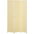 thumbnail image 1 of HOMCOM 6 Ft 3 Panel Room Divider, Folding Bamboo Privacy Screens, Natural, 1 of 10