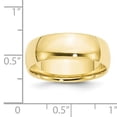 thumbnail image 2 of 10k Yellow Gold Lightweight Comfort-Fit Wedding Band, 7mm Width, Polished Finish, Size 10.5, 2 of 4