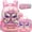 Pink Butterfly, variant on Kids Backpack for School Lightweight Backpacks for Girls with Lunch Bag Pencil Case for Elementary Students Ages 8-10