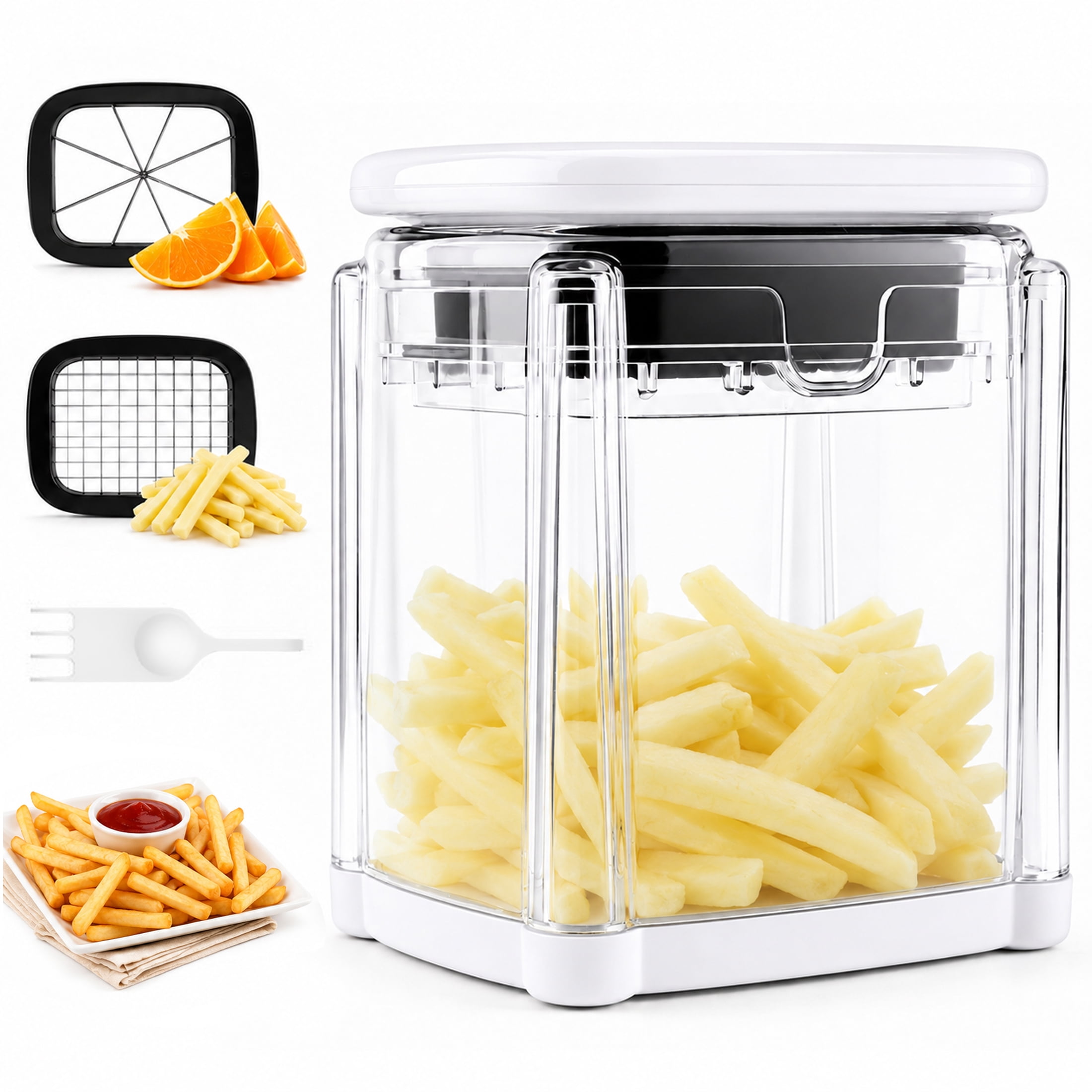 MegaChef 8-in-1 Multi-Use Slicer Dicer & Chopper with Blades +