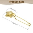 thumbnail image 2 of 1 Pcs Star Snap Tea Ball Infuser, Tea Strainer, Gold, 2 of 7