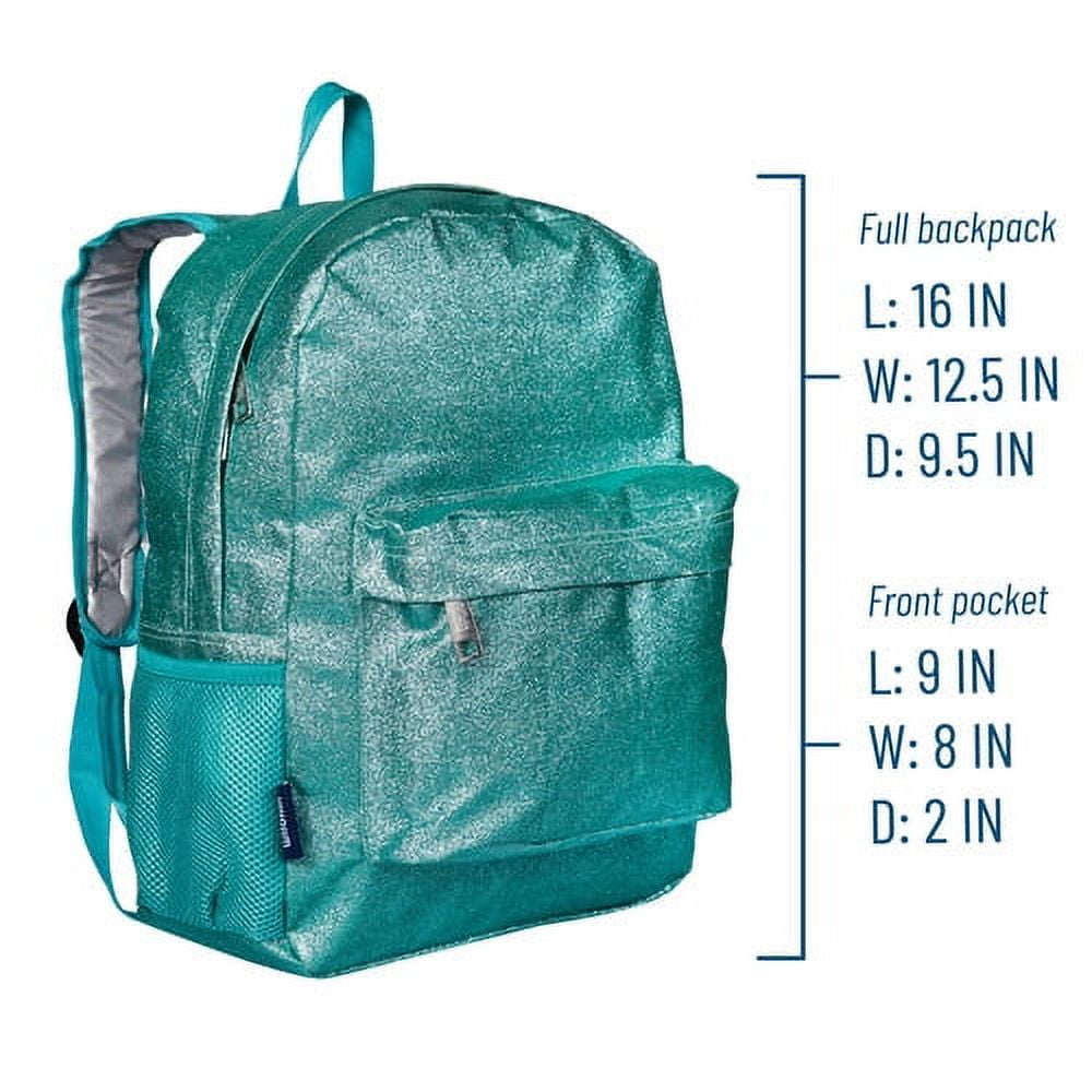 Wildkin Kids 16 Inch Backpack for Boys and Girls, Features Padded Back & Adjustable Straps (Blue Glitter)