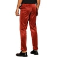 thumbnail image 3 of INSPIRE CHIC Men's Pants Metallic Straight Leg Party Nightclub Glittering Trousers 28 Red, 3 of 6