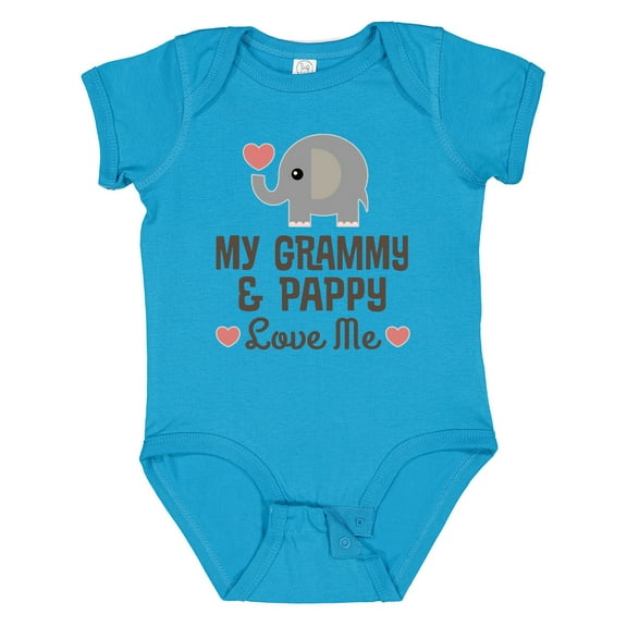Inktastic My Grammy and Pappy Love Me Grandchild Boys or Girls Baby Bodysuit