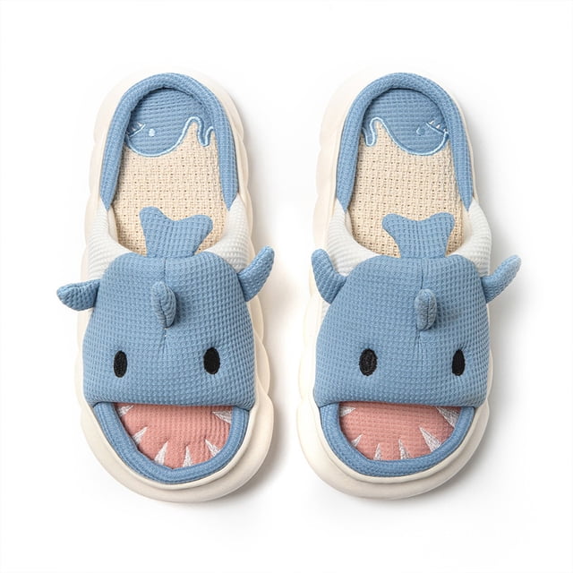 Lindas zapatillas planas casuales zapatillas de tiburón antideslizantes cómodas para hombres y mujeres