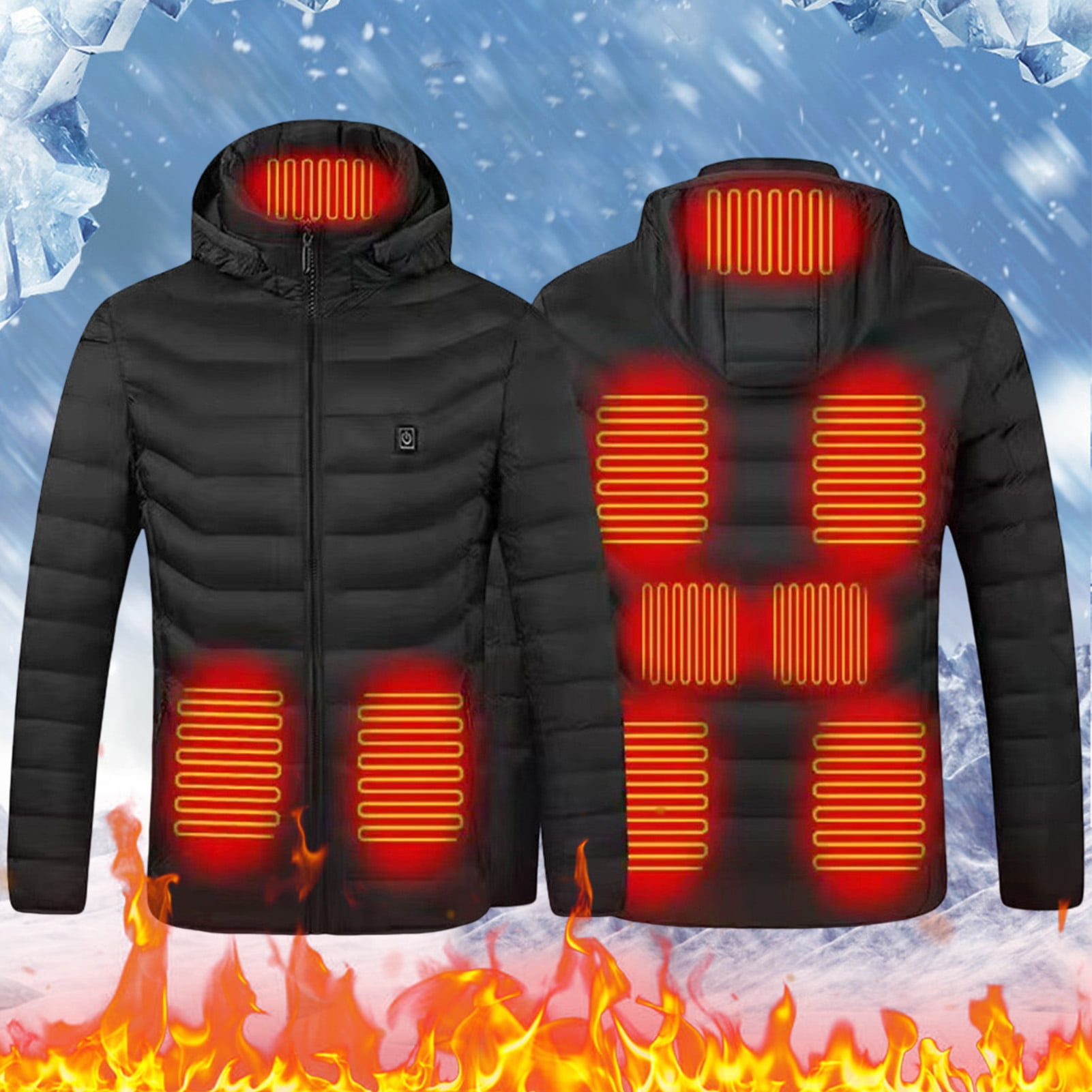harmtty USB Heating Jacket 9 Heated Zones 3 Temperature Modes Coldproof ...