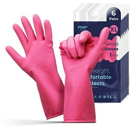 FMP Brands 3 Pairs Extra Long Dishwashing Gloves 15 Inch Long Rubber Gloves for Washing Dishes Non Slip Cleaning Gloves Latex Dish Gloves for
