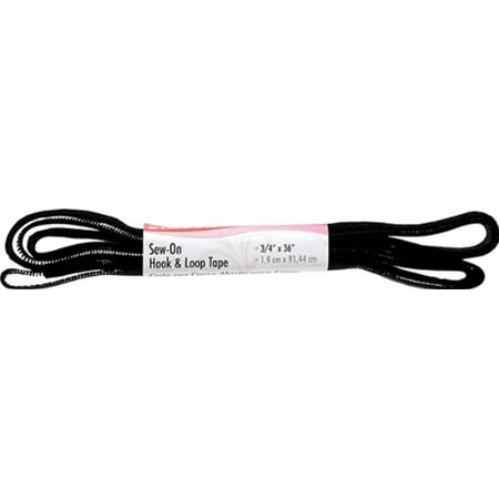SINGER 00866 Sew-On Hook and Loop Tape  3/4-Inch by 36-Inch  Black