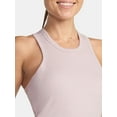 thumbnail image 4 of Avia Women's Cotton Ribbed Tank Top with Shelf Bra, Sizes XS-XXXL, 4 of 5