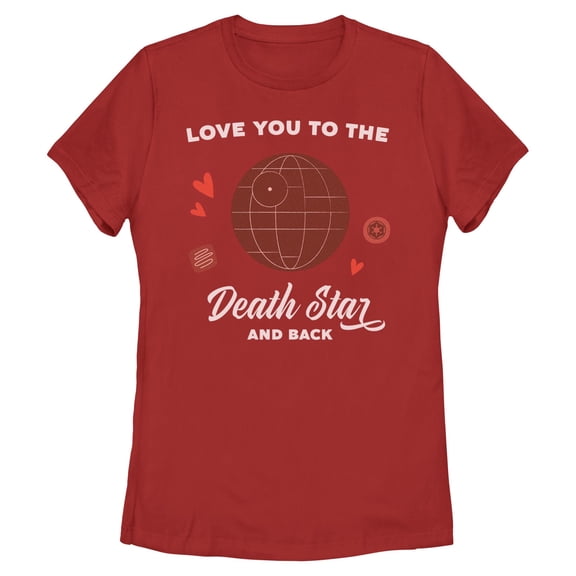 Womens Star Wars Love You To Death Star And Back T Shirt