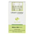 thumbnail image 1 of Clean + Easy Tea Tree Roll On Wax - Cartucho de recambio de cera suave grande para depilación en piernas y cuerpo sensibles, paquete de 3, 1 of 5
