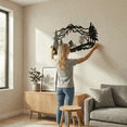 thumbnail image 2 of Bicycle Metal Wall Art for Home and Outside - Wall-Mounted Geometric Metal Wall Art - Drop Shadow 3D Effect Wall Decoration for Living Room Bedroom, 2 of 10