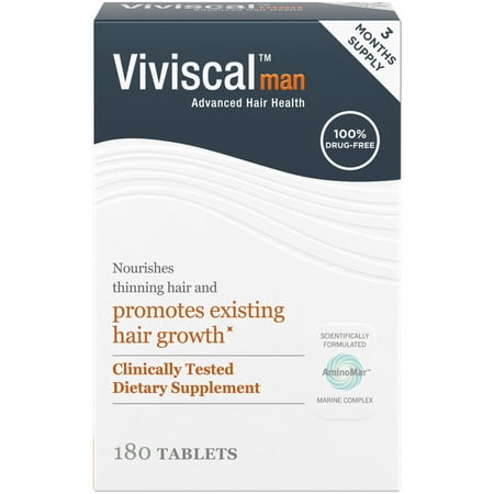 Viviscal Man Hair Growth Supplement, 180 Tablets (Best Height Growth Supplement In India)