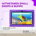 thumbnail image 2 of Contixo V8-2 - Tablet infantil de 7 pulgadas con control parental,, Android Tablet 16 GB ROM HD pantalla duradera y protector de pantalla con certificado educador aprobado por la Academia, Morado Contixo Contixo Kids Tablets, 2 of 7