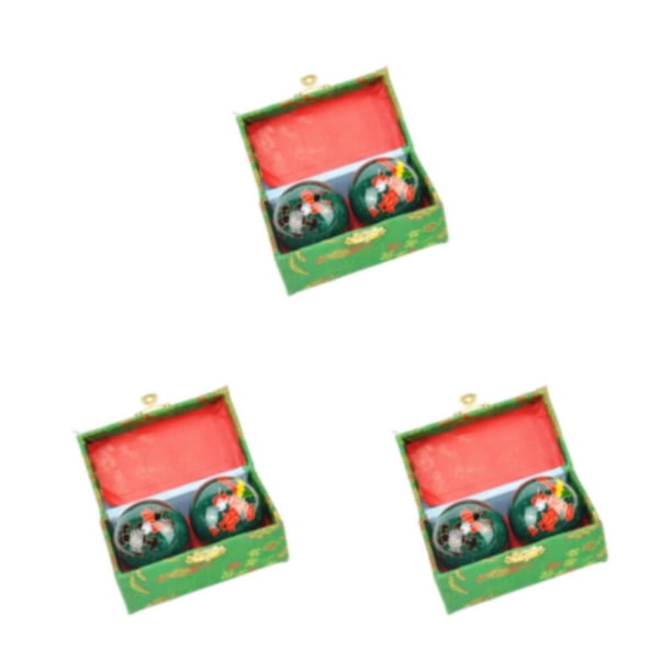 Qarigey Las bolas chinas de salud de 2 piezas alivian la fatiga y promueven el bienestar Bolas chinas de Baoding con caja Type1 NO1