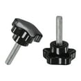 thumbnail image 1 of Uxcell 2-Pack Perillas de Sujeción en Forma de Estrella, Tornillo de Manejo de Rosca Macho M6x25mm, Reemplazo de Mango de Apriete Manual [31mm, Negro], 1 of 1